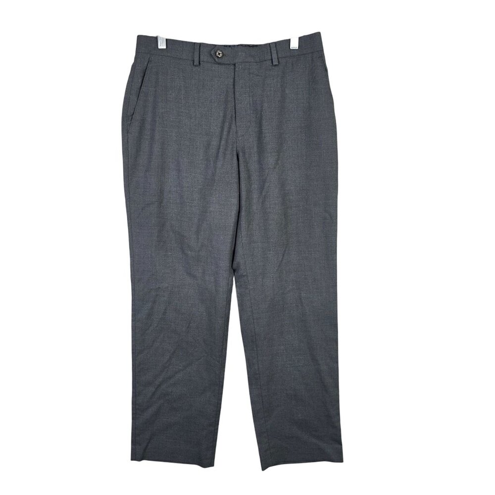 Mens Michael Michael Kors Gray Slim Fit Dress Pants Polyester Blend Size 32X30